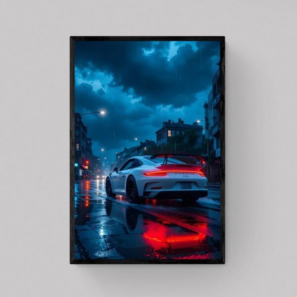 Porsche in Rain