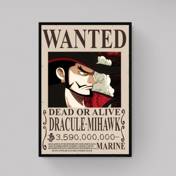 Dracule Mihawk Wanted- One Piece